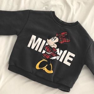 SOLD - Dark grey CUTE minni mouse sweatshirt